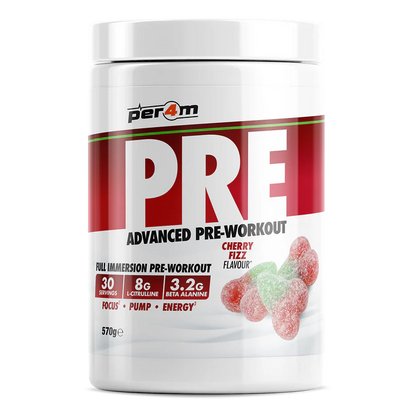 Per4m Pre is the ultimate pre-workout solution for optimal gym performance. It is packed with hand-picked ingredients to promote energy and mental focus, with 2000mg Taurine for added hydration.
