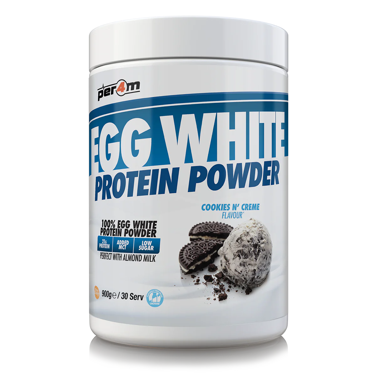 High-quality Per4m Egg White Protein, Ideal for lean muscle support.