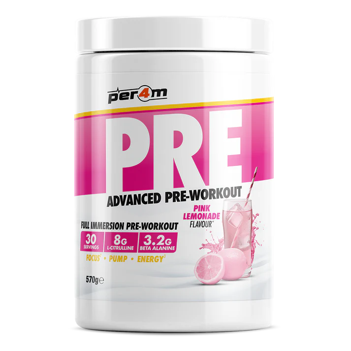 Per4m Pre is the ultimate pre-workout solution for optimal gym performance. It is packed with hand-picked ingredients to promote energy and mental focus, with 2000mg Taurine for added hydration.