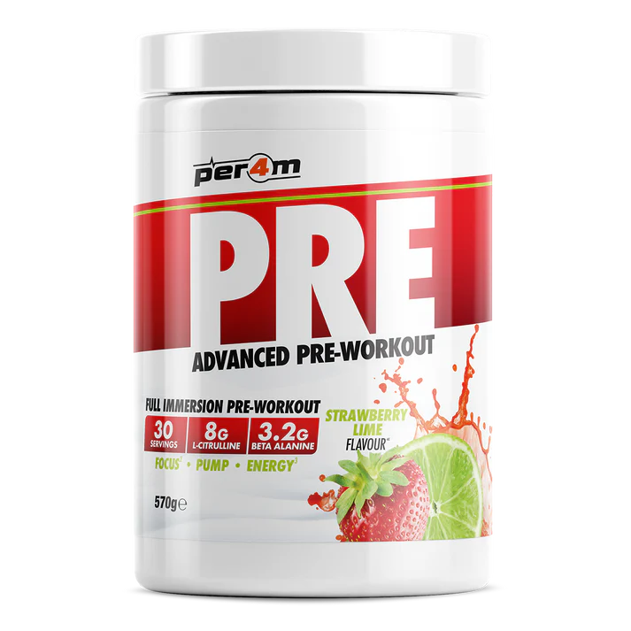 Per4m Pre is the ultimate pre-workout solution for optimal gym performance. It is packed with hand-picked ingredients to promote energy and mental focus, with 2000mg Taurine for added hydration.