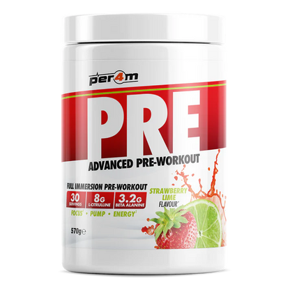 Per4m Pre is the ultimate pre-workout solution for optimal gym performance. It is packed with hand-picked ingredients to promote energy and mental focus, with 2000mg Taurine for added hydration.