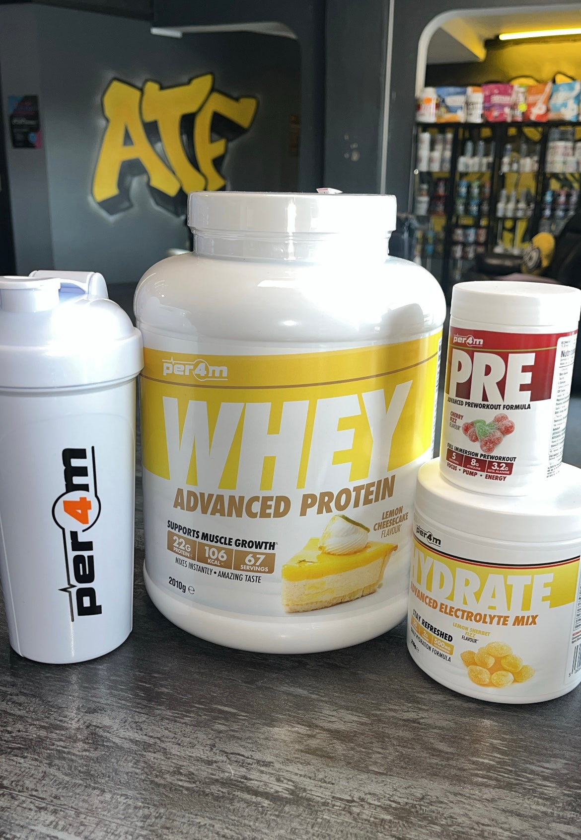 Per4m Performance Bundle - Whey Protein + Hydrate + Free Shaker + Free Pre-Workout Sample €70