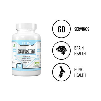 Boost Your Vitality with TBJP D3 & K2 - Essential Support for Bone, Heart & Immune Health.