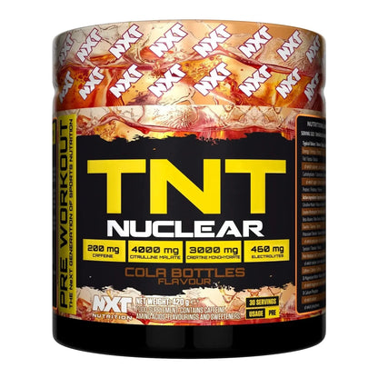 NXT Nutrition TNT Nuclear 420g is a cutting-edge pre-workout supplement engineered for athletes and fitness enthusiasts seeking explosive energy, laser-sharp focus, and enhanced endurance