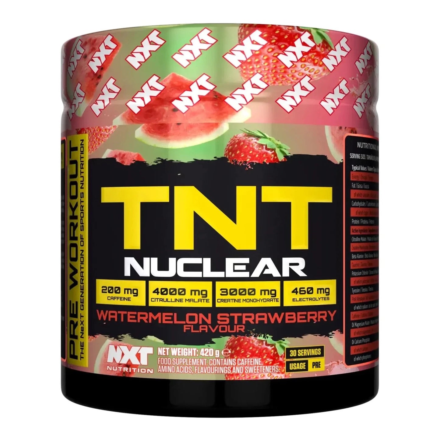 NXT Nutrition TNT Nuclear 420g is a cutting-edge pre-workout supplement engineered for athletes and fitness enthusiasts seeking explosive energy, laser-sharp focus, and enhanced endurance